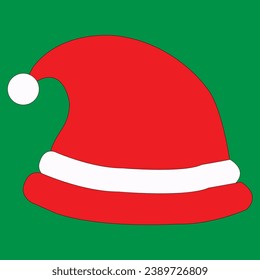 christmas santa cluse hat vector 