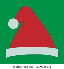 christmas santa cluse hat vector 