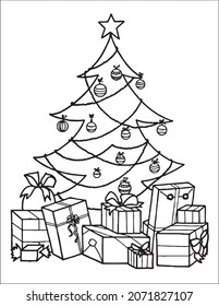 christmas and santa coloring pages 