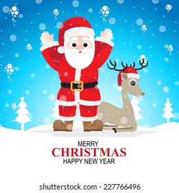 christmas santa deer