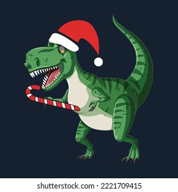 Christmas santa Funny Dinosaur amazing t shirt design