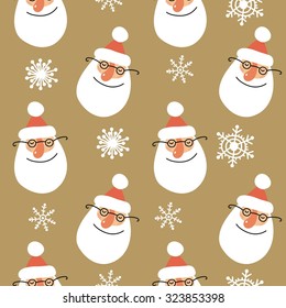 Christmas santa funny vector card design