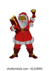 Christmas Santa with gift ringing