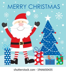 Christmas santa for christmas greeting card