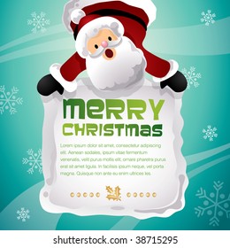 christmas santa hanging template design