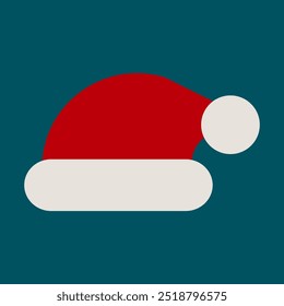 Christmas Santa Hat With Background Vector Illustration