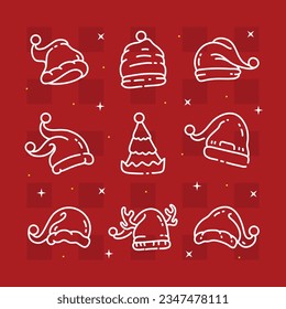 Christmas Santa Hat Collection set