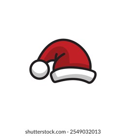 Christmas santa hat flat vector design