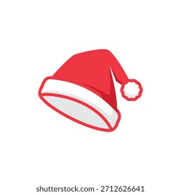 Navidades Sombrero de Santa Icon diseño de Vector plano