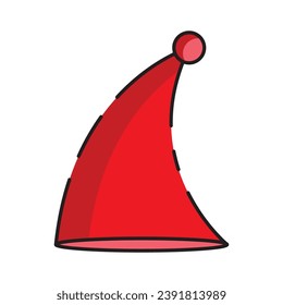 diseño del logotipo de la ilustración de la plantilla del vector del icono de santa de Navidad