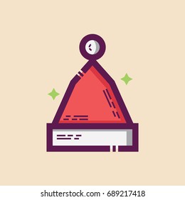 Christmas / Santa Hat Line Icon Flat 