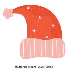 christmas santa hat over white