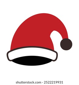 Christmas Santa Hat Silhouette Vector Style Illustration Art Design
