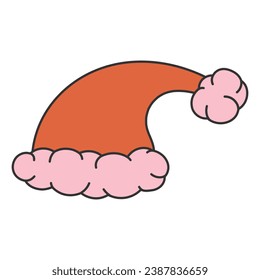 Christmas santa hat. Vector illustration.
