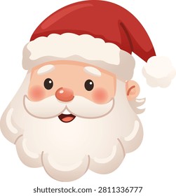 Christmas Santa Head Face Holiday design 