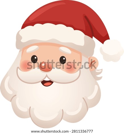 Christmas Santa Head Face Holiday design 