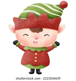 Christmas Santa Helper  Illustration for decoration