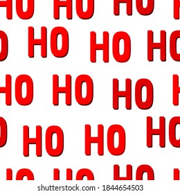 Christmas santa ho-ho-ho vector seamless holiday pattern