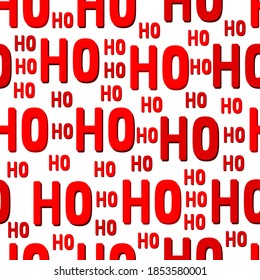 Christmas santa ho-ho-ho vector seamless holiday pattern