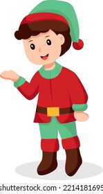 Christmas Santa Little Boy Character Design Illustration