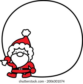 Christmas Santa message card simple illustration material