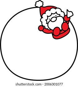 Material de ilustración simple de la tarjeta de mensaje de Papá Noel