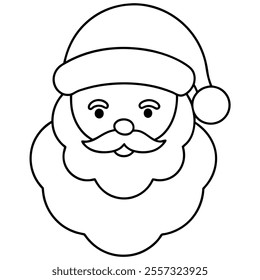 christmas santa on white background