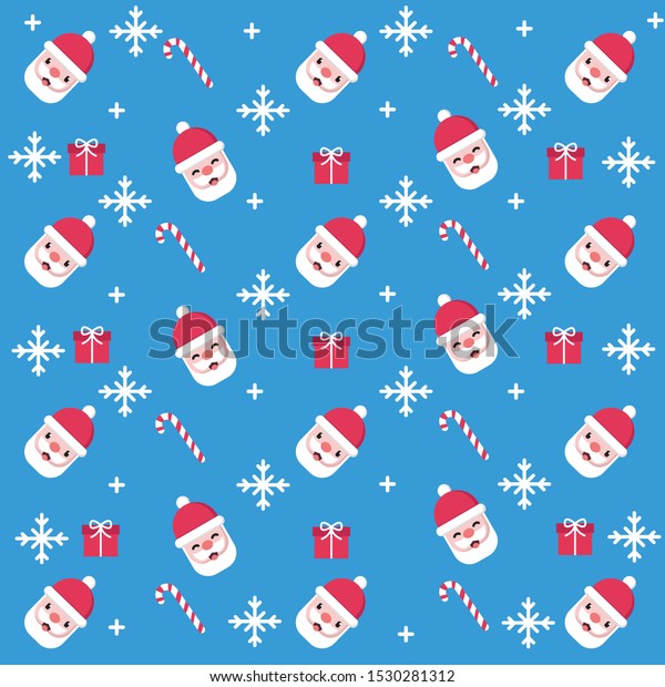 Christmas Santa Patterns Christmas Backgrounds Santa Stock Vector