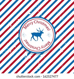 Christmas Santa post red and blue reindeer mail background