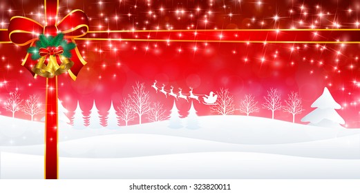 Christmas Santa ribbon