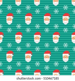 Christmas Santa seamless vector pattern design