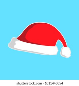 Christmas Santa Short Hat Vector Graphic Illustration Sign Symbol Design