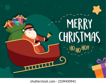 christmas santa in sleed card