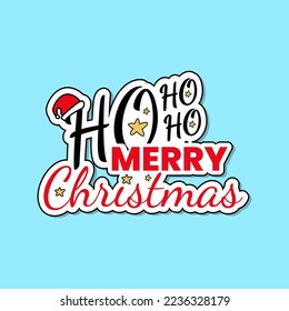 Christmas Santa Sticker Icon Label Design Vector