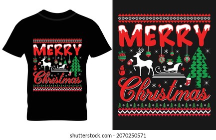 Weihnachten, Santa, T-Shirt-Design 2021