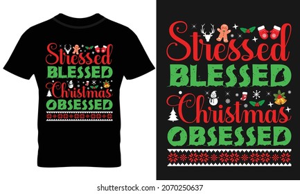 christmas, santa, t shirt design 2021