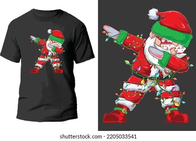 christmas santa t shirt design.
