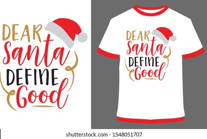 Christmas Santa t-shirts - Vintage Vector graphic typographic design for poster, label, badge, logo, icon & t-shirt