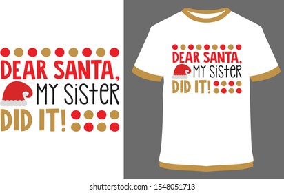 Christmas Santa t-shirts - Vintage Vector graphic typographic design for poster, label, badge, logo, icon & t-shirt