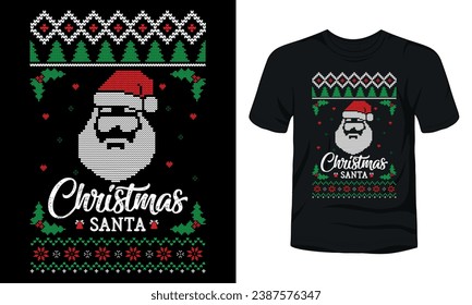 Christmas Santa Ugly Christmas Sweater Design