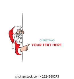 christmas santa vector card and poster design