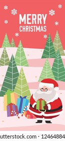 christmas santa / vector / cartoon