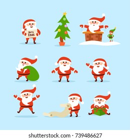 Christmas Santa vector set