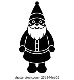 christmas santa vector silhouette illustration