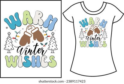Christmas Santa vector typography T-shirt design.