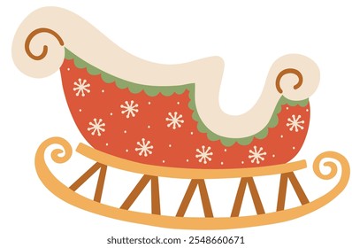 Christmas Santas Sleigh Vector Illustration