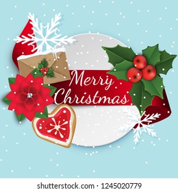 Christmas satin red Ribbon.