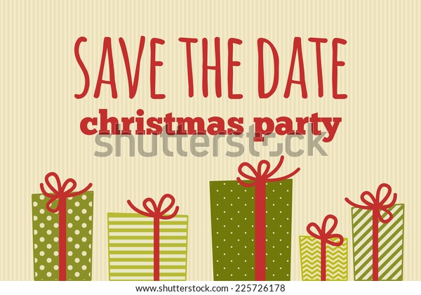 Christmas Save Date Card Illustration Christmas Stock Vector Royalty 