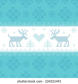 Christmas Scandinavian Card - for invitation, wallpaper, background - in vectorvector