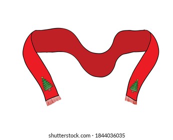 Christmas Scarf Art Decoration. Scarf Christmas clip art collection